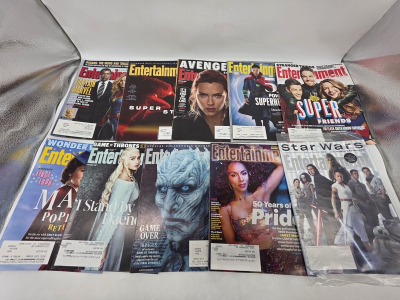 vtg ENTERTAINMENT WEEKLY MAGAZINE LOT 10 issues STAR WARS (sealed) GOT superhero
