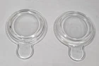 2 Vtg Pyrex Clear Grab It Bowl Lids P-150-C  For Corning Ware Grab It Bowl EUC