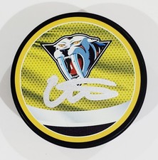 FEDOR SVECHKOV  SIGNED NASHVILLE PREDATORS REVERSE RETRO NHL HOCKEY PUCK + LOA