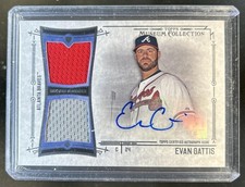 2015 Topps Museum Evan Gattis Signature Dual Jersey Auto #/299
