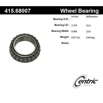 Cono de rodamiento Centric 415.68007 Centric Premium Foto 2 de 4