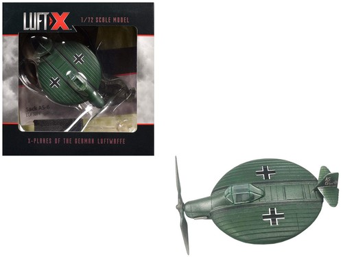 Modello Aereo Luft-X 1/72 Sack AS-6, Prototipo Luftwaffe Ad Ala Circolare, Scatola Chiusa Con Supporto, LUFT014