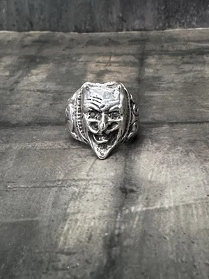 R Co. Devil Satan Antique Repro Sterling Silver Ring, Size 10.5 - Image 1 of 4