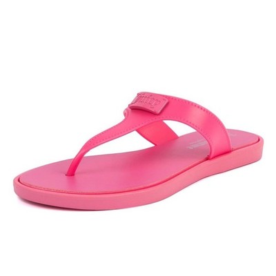 Juicy Couture Womens M Hot Pink Flat Flip Flop Sandals NEW SK5