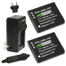 Wasabi Power Battery 2-Pack and Charger for Olympus LI-90B, LI-92B