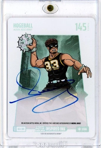 Bo Jackson Battle Arena Merril Hoge Auto Autograph Inspired Ink Hogeball BFA-180