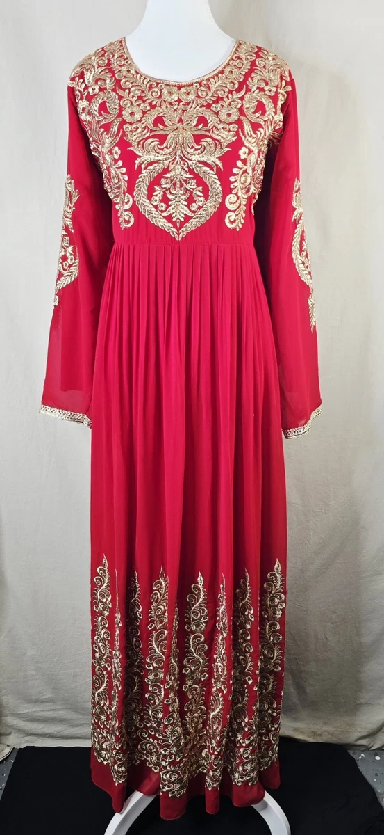sachin and babi light blue dress Red Chiffon Readymade Long Anarkali Suit 304184