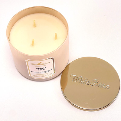 White Barn Vanilla Bean 3-Wick Candle 14.5 oz - New - Free Shipping
