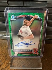 David Sandlin 2025 Bowman Chrome Green Reptilian 1st Auto /99