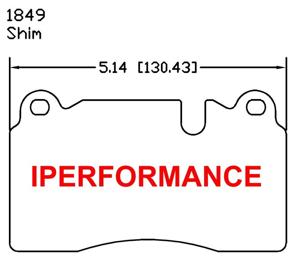 Titanium Brake Pad Shim Heat Shield Set for Ferrari F12 Berlinetta Ceramic; REAR