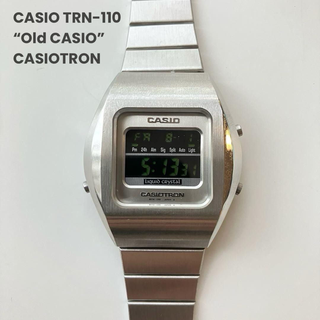 Vintage CASIO TRN-110 CasioTron Retro Digital Watch Stainless