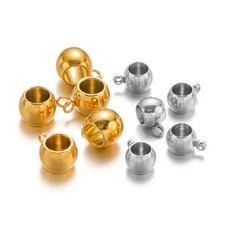 Spacer Beads Stainless Steel Gold Charms for DIY Jewelry Making 4mm