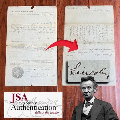 ABRAHAM LINCOLN Signed Early LEGAL CASE Signature Autograph * PSA President