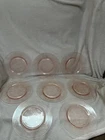 Vintage Pink depression glass Dogwood pattern 8" plate set of 8