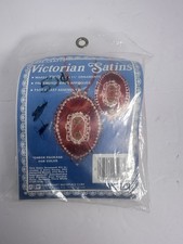Fibre-Craft VICTORIAN SATINS Pink Vtg Sequin Bead Vtg Christmas Ornament Kit