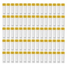 Eowpower 80 Pieces 5 ml Flat Bottom Plastic Graduated Sample Vial yellow 