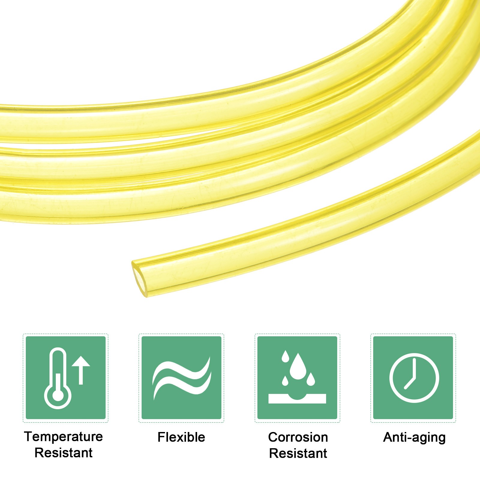 Tubing Carburetor Fuel Vent Line 4mmx6mmx4m Polyurethane Gas Oil Tube Yellow