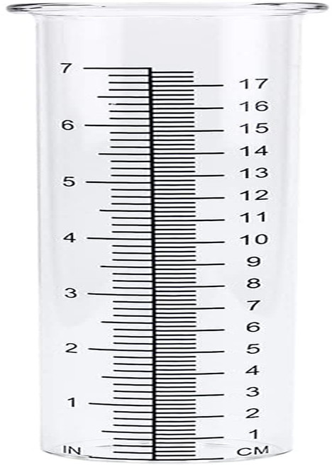 7" Capacity Rain Gauge Glass Replacement Tube for Yard Garde