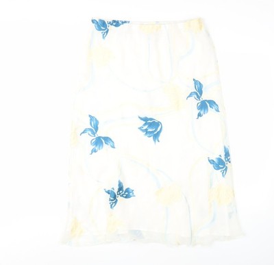Just Elegance Midi-Bleistiftrock Damen weiß Blumen