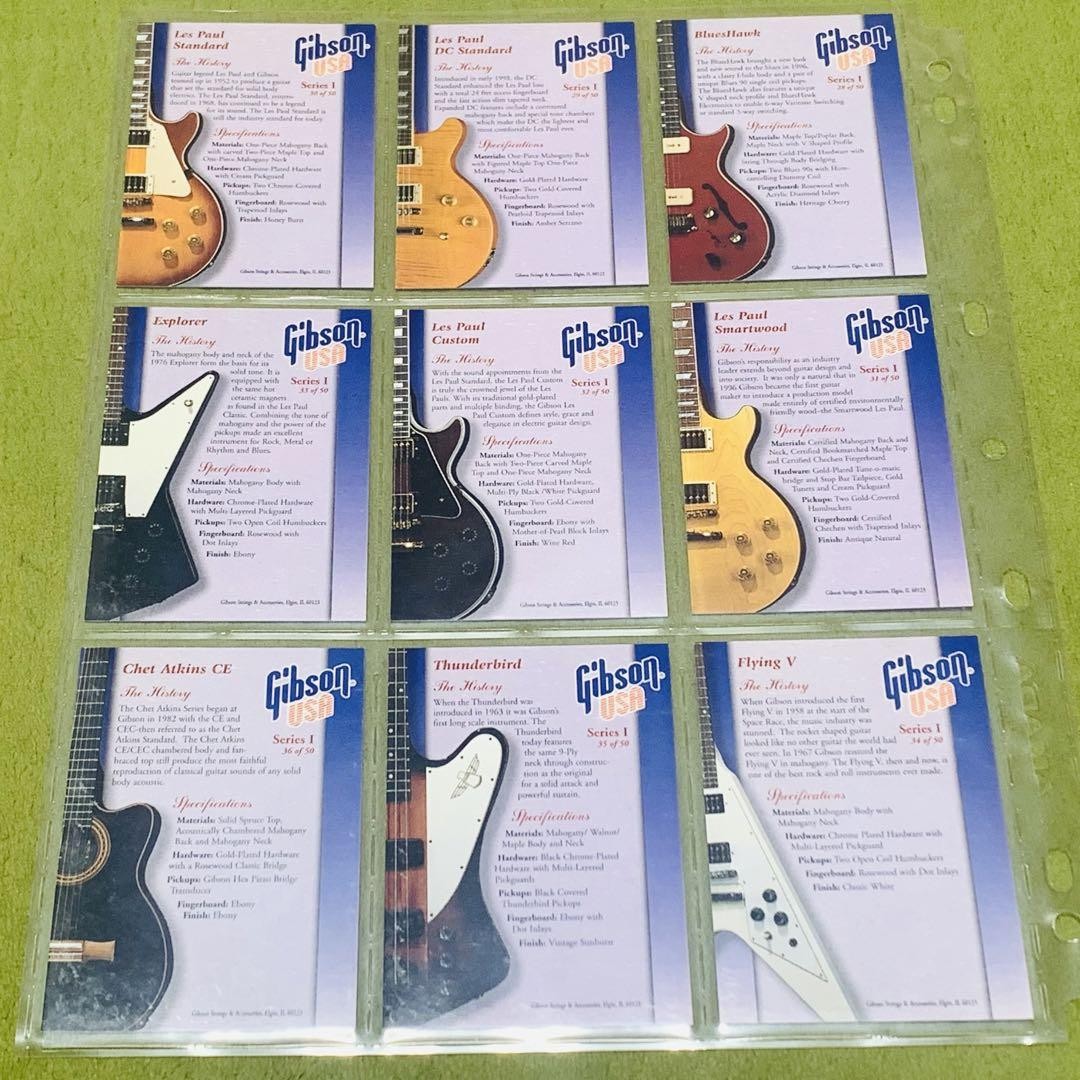 Gibson Guitar Trading Cards Series 1 Complete Set of 50
