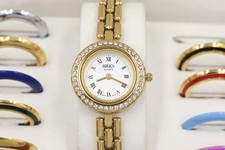 Birks Many Faces Interchangeable Bezel Gold Plated Quartz Watch w/ Box
