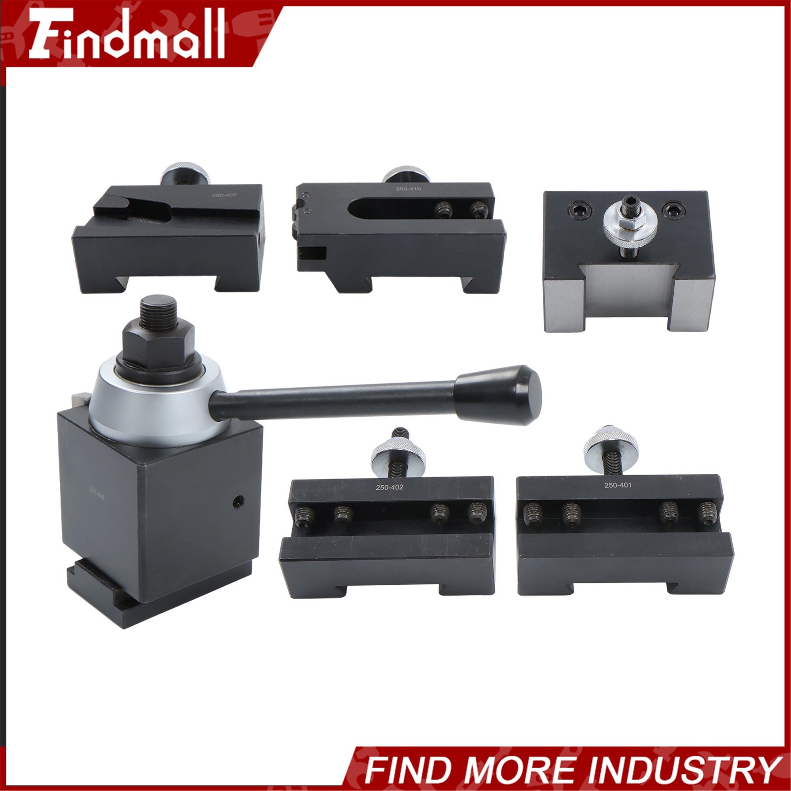 Findmall CA 250 444 Wedge Quick Change Tool Post Set for 14-20" Lathe CNC