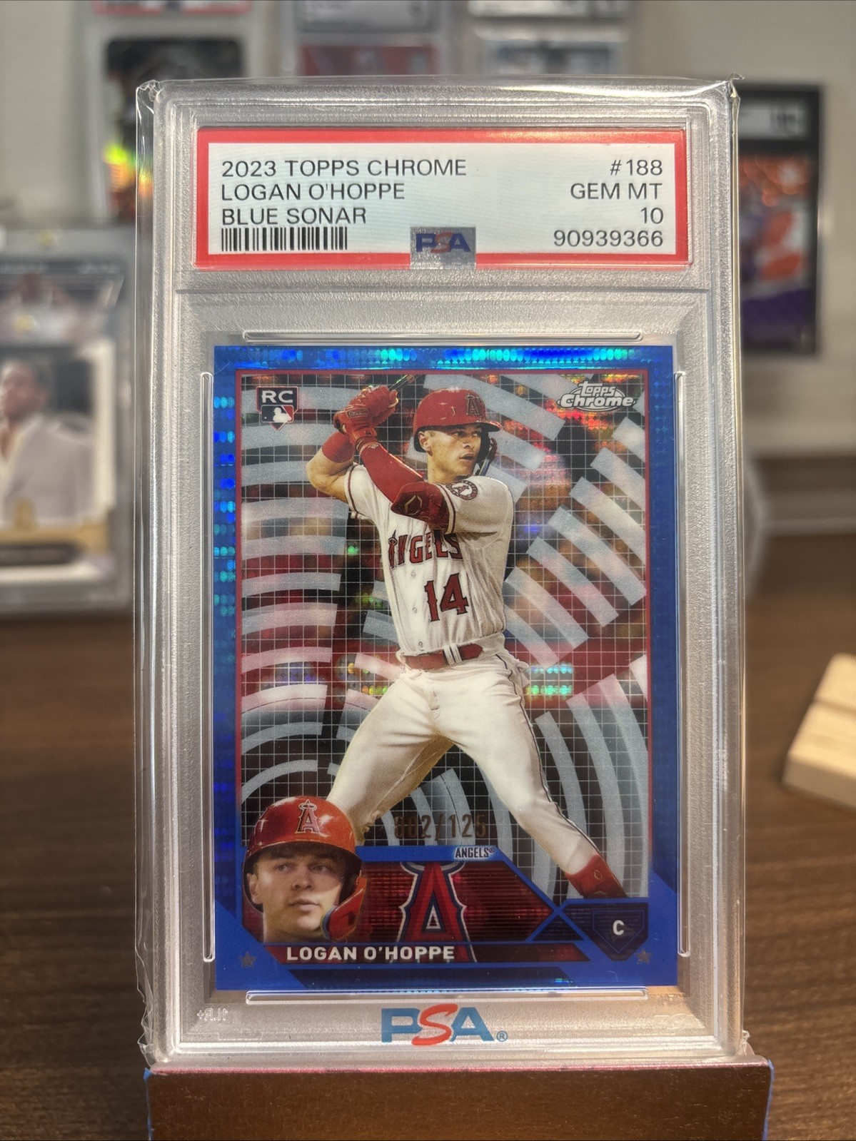 2023 Topps Chrome - Logan O'Hoppe #188 Blue Sonar Refractor /125 (RC)