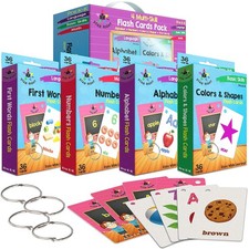Star Right Flash Cards Set of 4 - Numbers, Alphabets, First Words, Colors S...