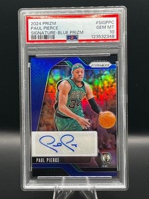 2024 PRIZM - PAUL PIERCE SIGNATURE BLUE PRIZM #34/49 PSA 10 JERSEY NUMBER JSY#