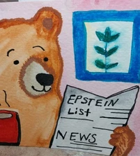 Expressionism Original Painting 4x6  Whimsical Animals Bear News The List