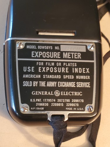 General Electric GE Light Values Exposure Meter 8DW58Y5. Orig Case.Tested works. - Afbeelding 8 van 10