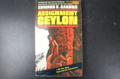 Assignment Ceylon Edward S. Aarons 1973 Sam Durell Adventure Spy Thriller PB