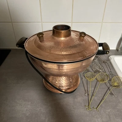 Marmite Mongole TTM Luxe Électrique - Cuivre Martelé - Fondue Chinoise - 1200W - Photo 1/4