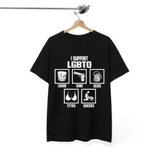 I Support LGBTQ Funny Shirt - Trendy Meme Tee - Unisex Cotton Gift for Friends