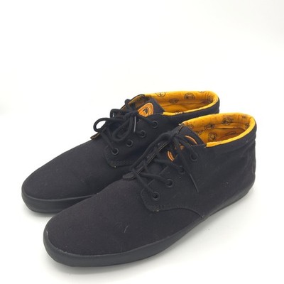 Vans Del Norte Mid Captain Fin Men's Size 9 Black Yellow Sneakers 2011