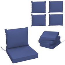 Outdoor Chair Cushions Set of 4, 24 x 24 Inch Patio Furniture Cushions,Blue