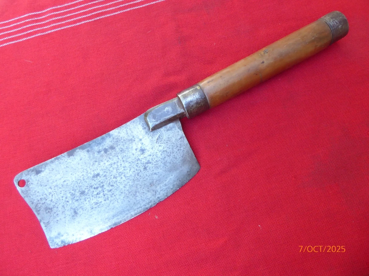 hachoir couperet feuille de boucher outil ancien • EUR 22,00