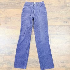 Vintage Sasson High Waisted Corduroy Pants Periwinkle Blue Straight Leg Size 11