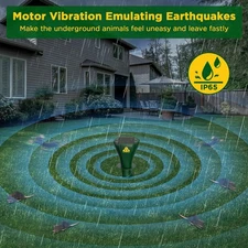 8 Solar Pest Repellers - Outdoor Waterproof Ultrasonic Animal Deterrent for Yard