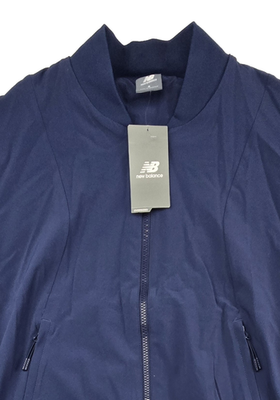 New Balance Bomber Jacket Men S Blue Shifted Jacket Oversized Zip