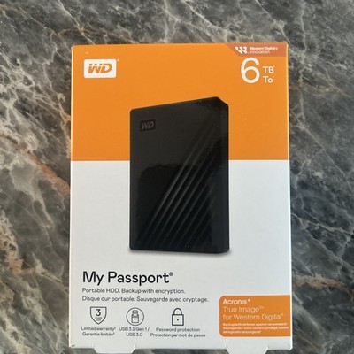 WD (Western Digital) My Passport - 6 TB, Schwarz (WDBR9S0060BBK-WESN) #1906960