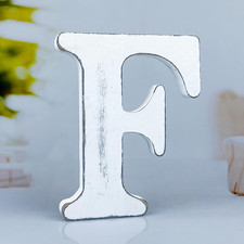 6 Inch Rustic White Wood Letters Unfinished Wood Letters for Wall Decorative Whi