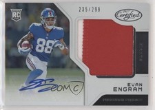 2017 Certified Freshman Fabric Signatures Mirror /299 Evan Engram #210 Auto mt4