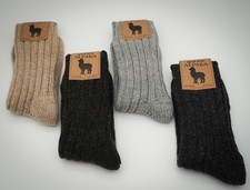 4 pairs alpaca wool thermal natural warm winter socks for women men