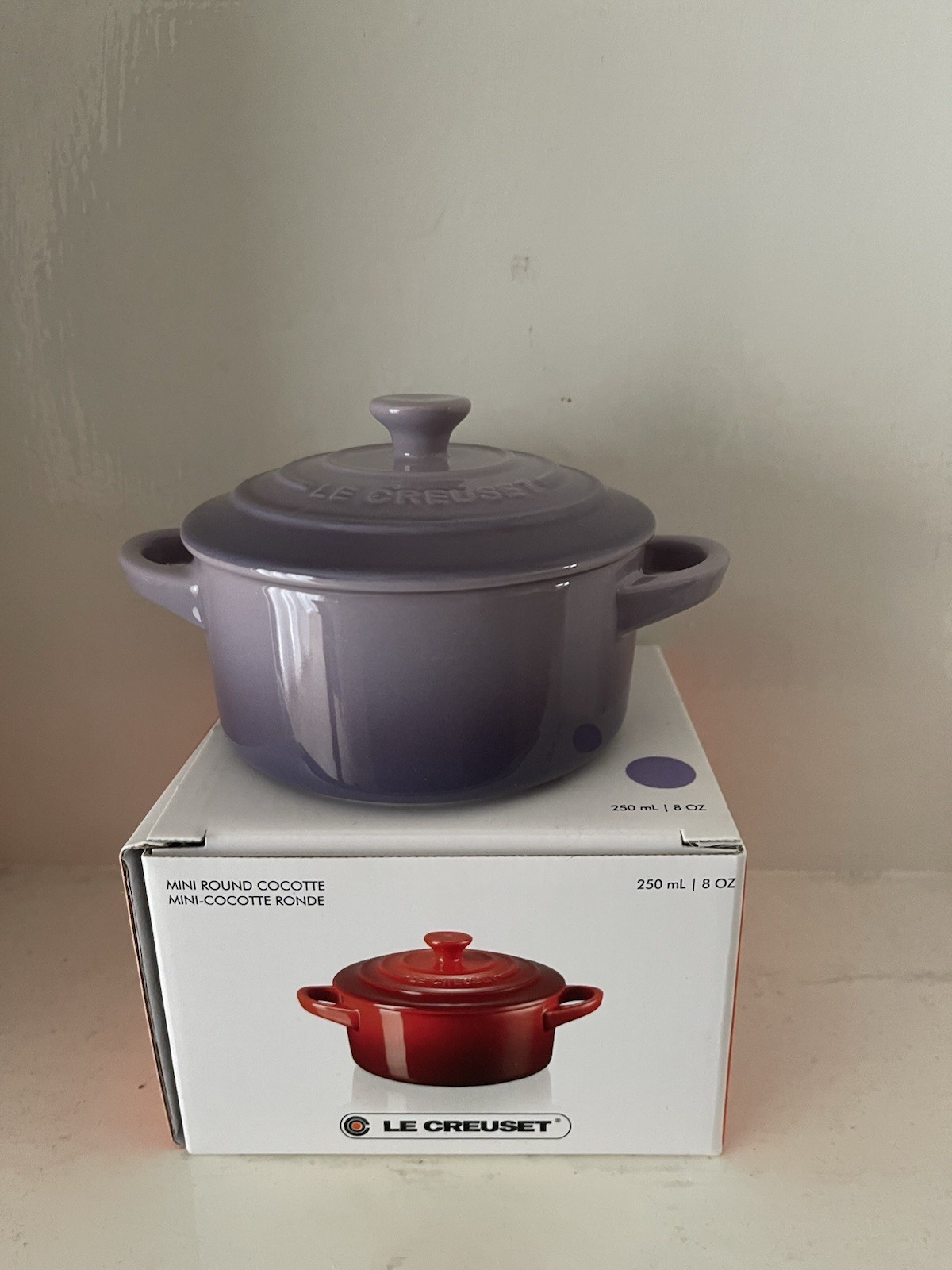 Le Creuset 10cm Mini Petite Round Casserole Cocotte - Bluebell Purple (NEW)