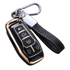 for Ford Key Fob Cover with Keychain, Premium Soft TPU Full Protection Key Fo...