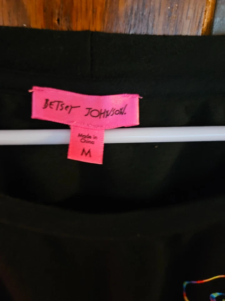 Betsey Johnson Embroidered Girl Power Sweatshirt Top Embroidered Rainbow Pride - Image 3 of 4