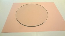 LARGE CLEAR GLASS MICROSCOPE STAGE PLATE 170MM DIAM X 4.6MM THICK  NEW 