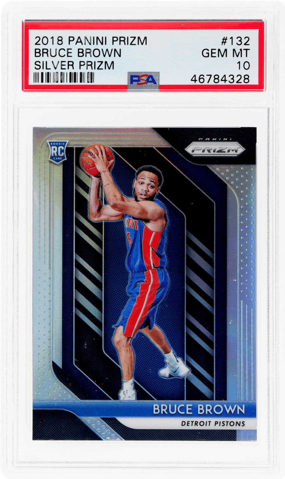 2018 Panini Prizm Bruce Brown Silver Prizm #132 PSA 10 Rookie RC