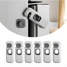 6 Pack Fridge Locks Child Safety Refrigerator Freezer Door Latch Baby Proof